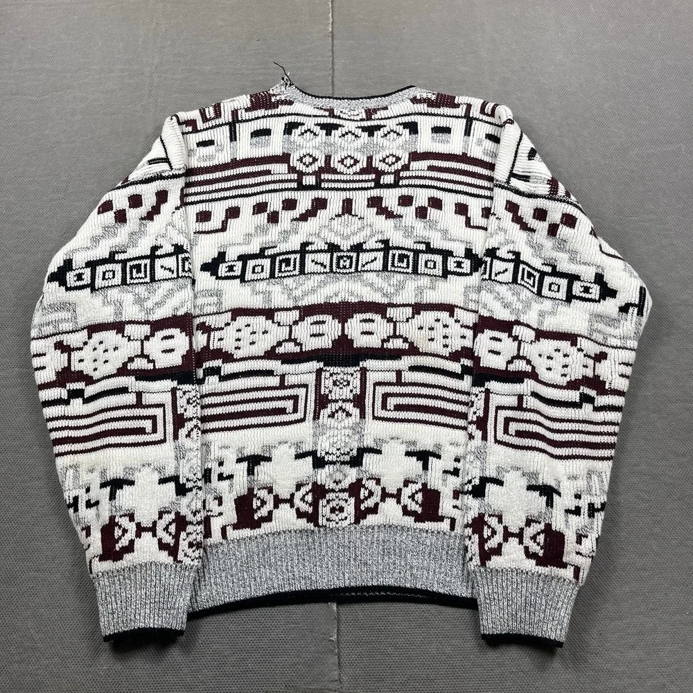 Vintage Expressions Sweater Mens‎ XL Geometric Abstract Crewneck Pullover Cosby